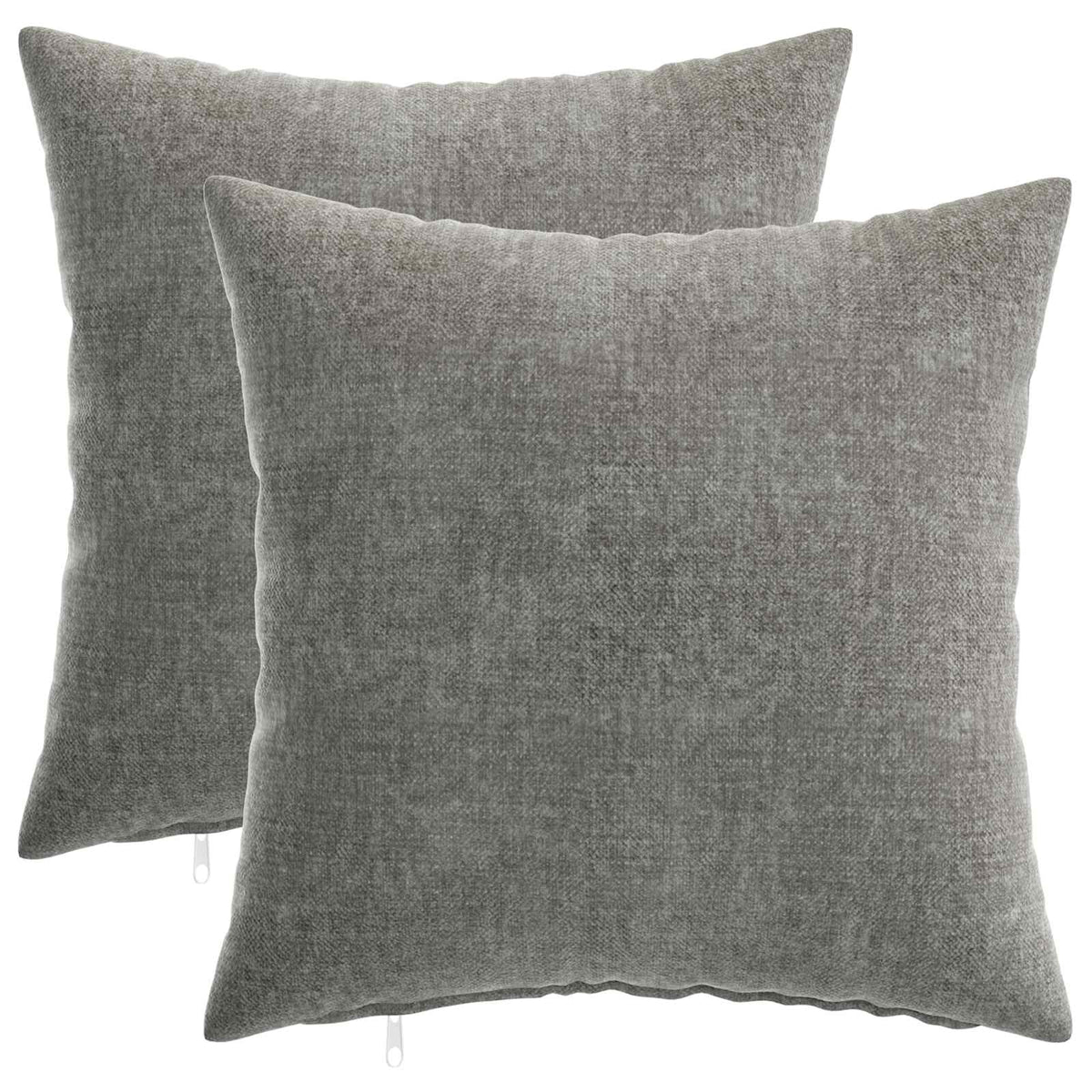vidaXL Kussensloop 6 st HEERLEN Donkergrijs 30 x 30 cm Chenille Stof