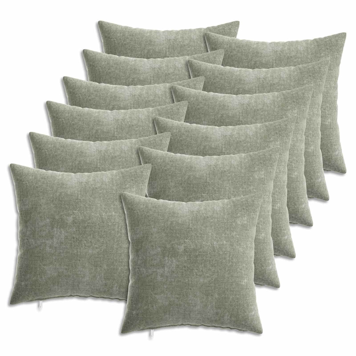 vidaXL Kussensloop 6 st HEERLEN Donkergrijs 30 x 30 cm Chenille Stof