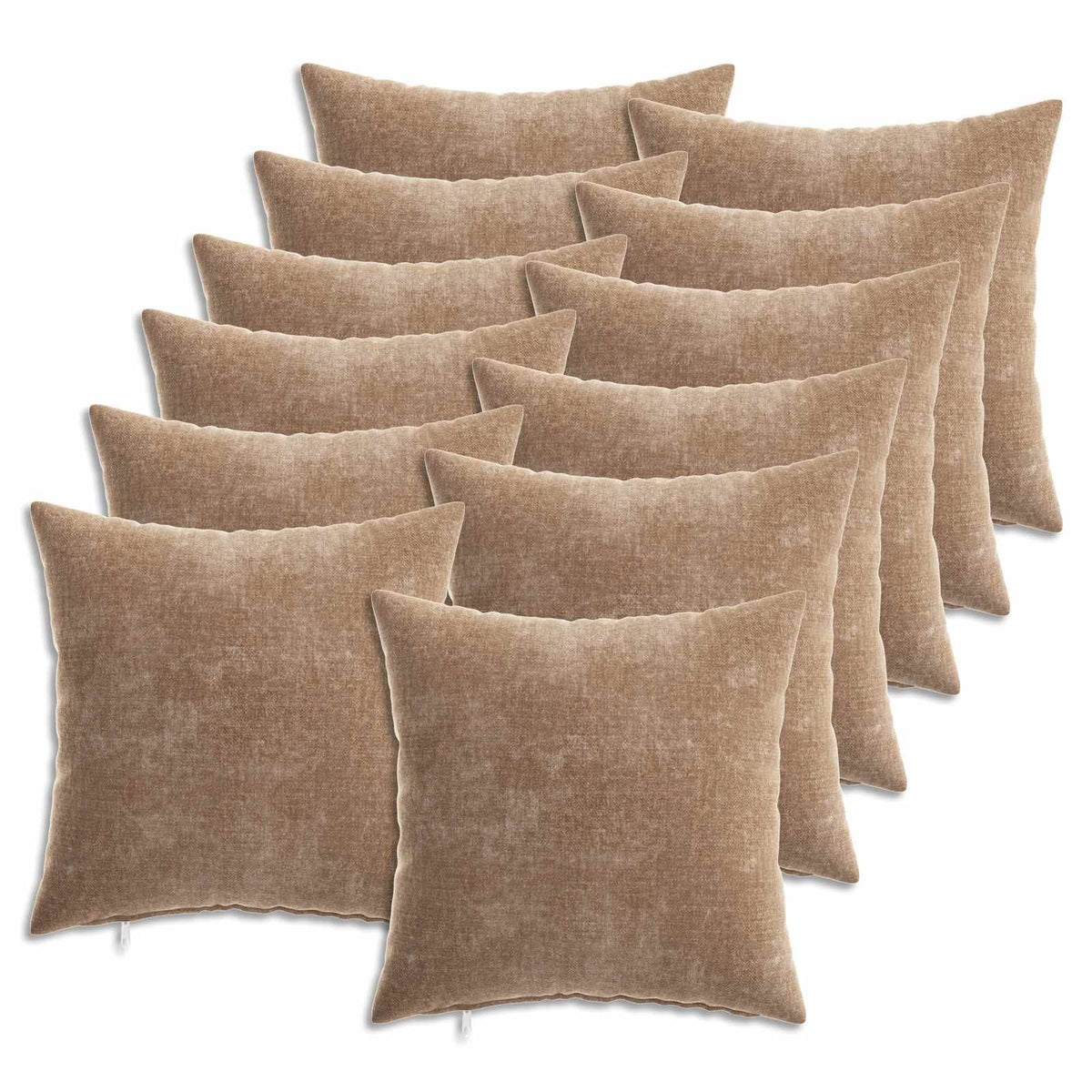 vidaXL Kussensloop 6 st HEERLEN Donkergrijs 30 x 30 cm Chenille Stof