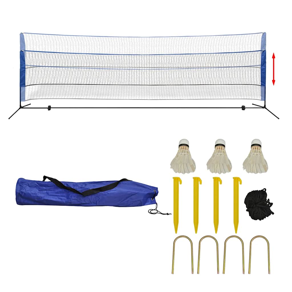 vidaXL Badminton net met shuttles 300x155 cm