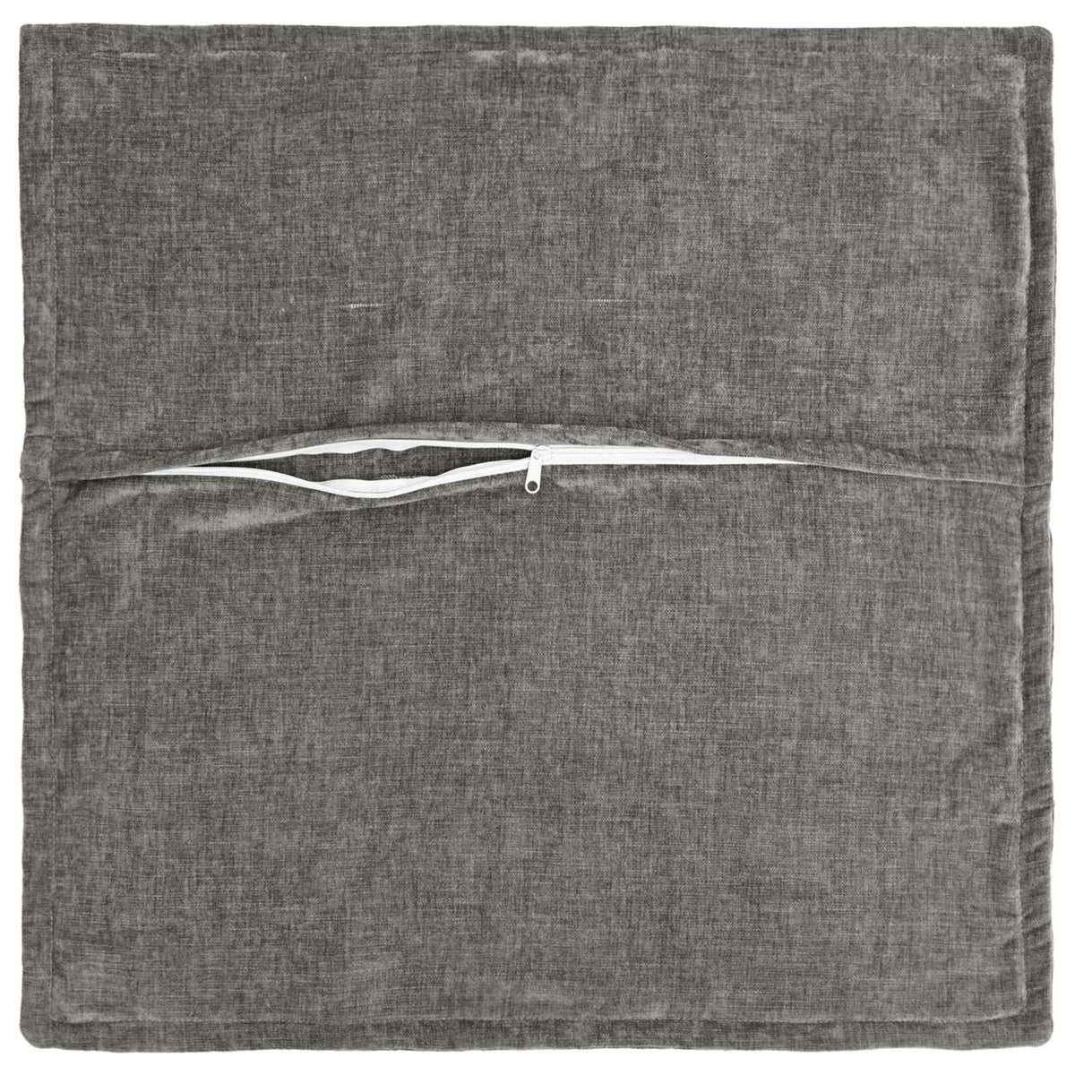vidaXL Kussensloop 2 st HOUTEN Donkergrijs 30 x 30 cm Chenille Stof