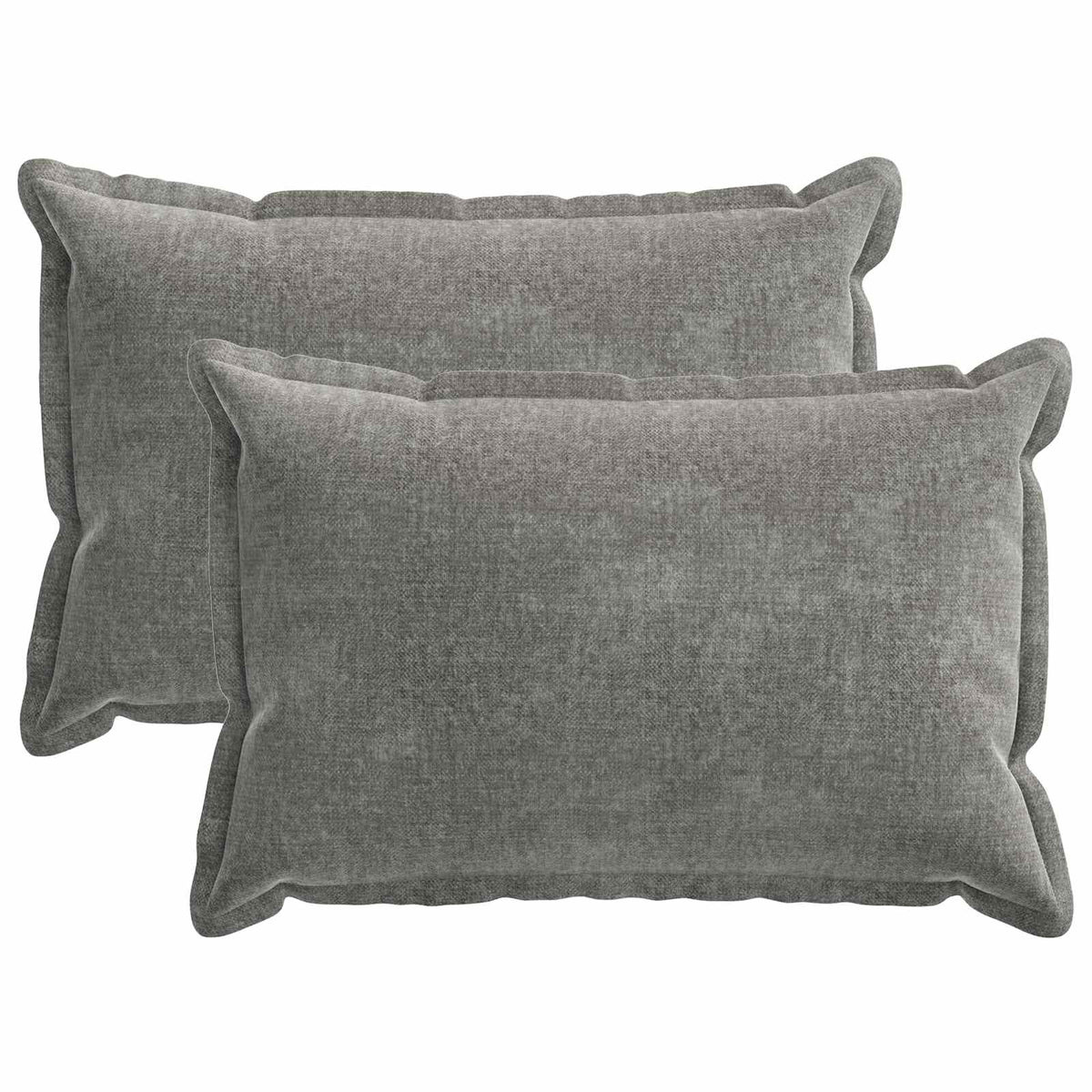 vidaXL Kussensloop 2 st HOUTEN Donkergrijs 30 x 30 cm Chenille Stof