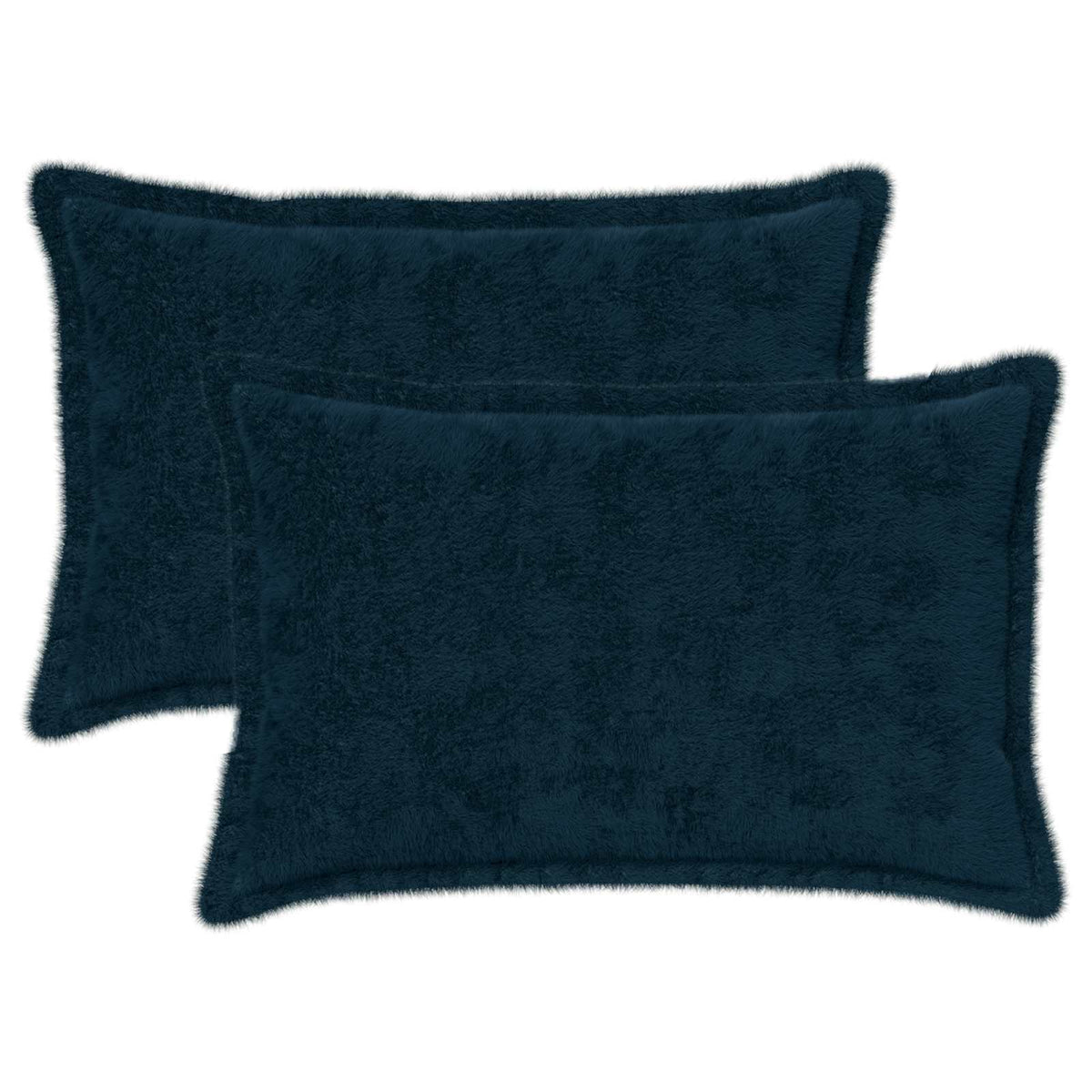 vidaXL Kussensloop 6 st HOUTEN Wit 30 x 30 cm Nep Konijnenbont
