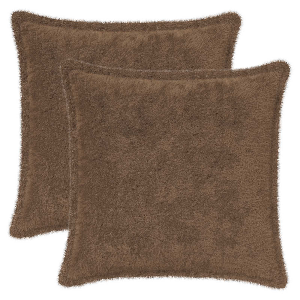 vidaXL Kussensloop 6 st HOUTEN Wit 30 x 30 cm Nep Konijnenbont