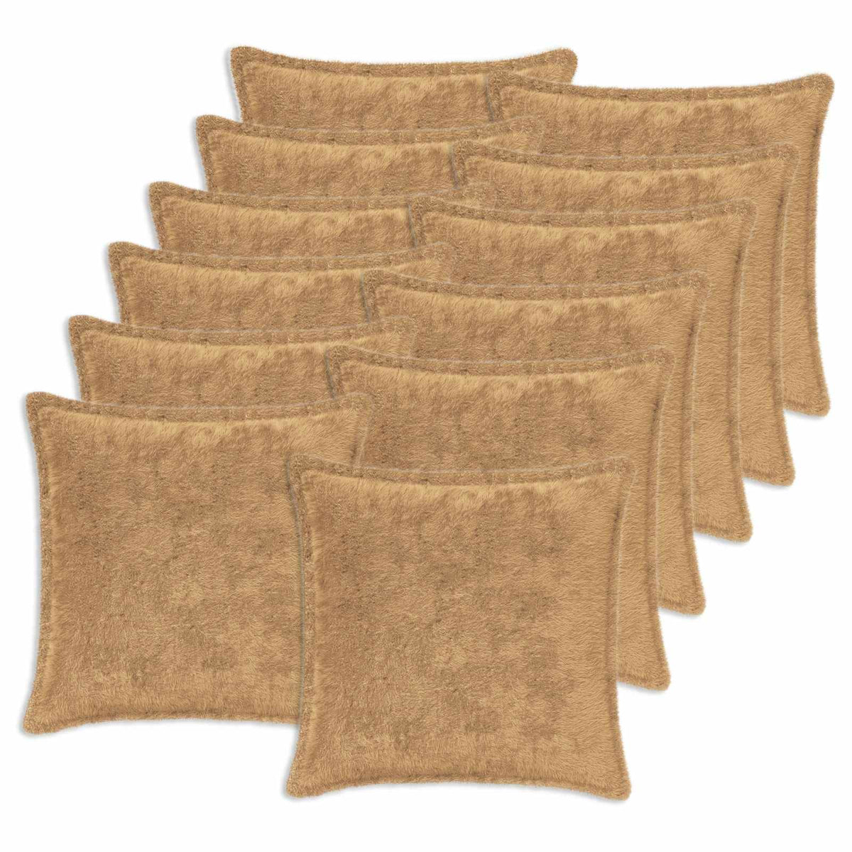 vidaXL Kussensloop 6 st HOUTEN Wit 30 x 30 cm Nep Konijnenbont