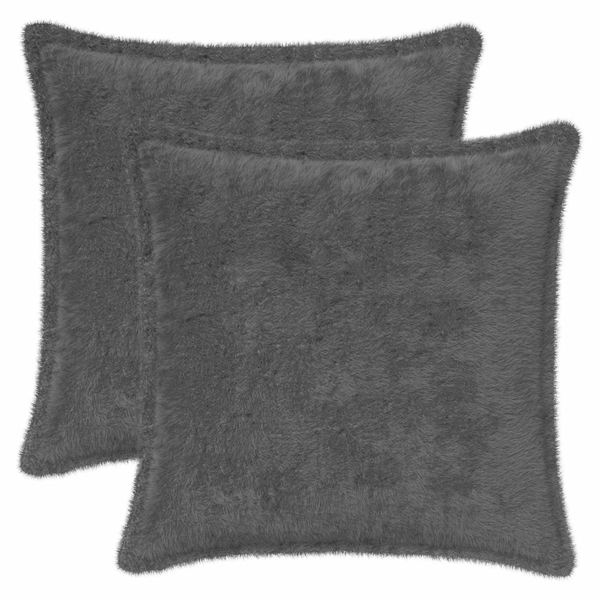 vidaXL Kussensloop 6 st HOUTEN Wit 30 x 30 cm Nep Konijnenbont