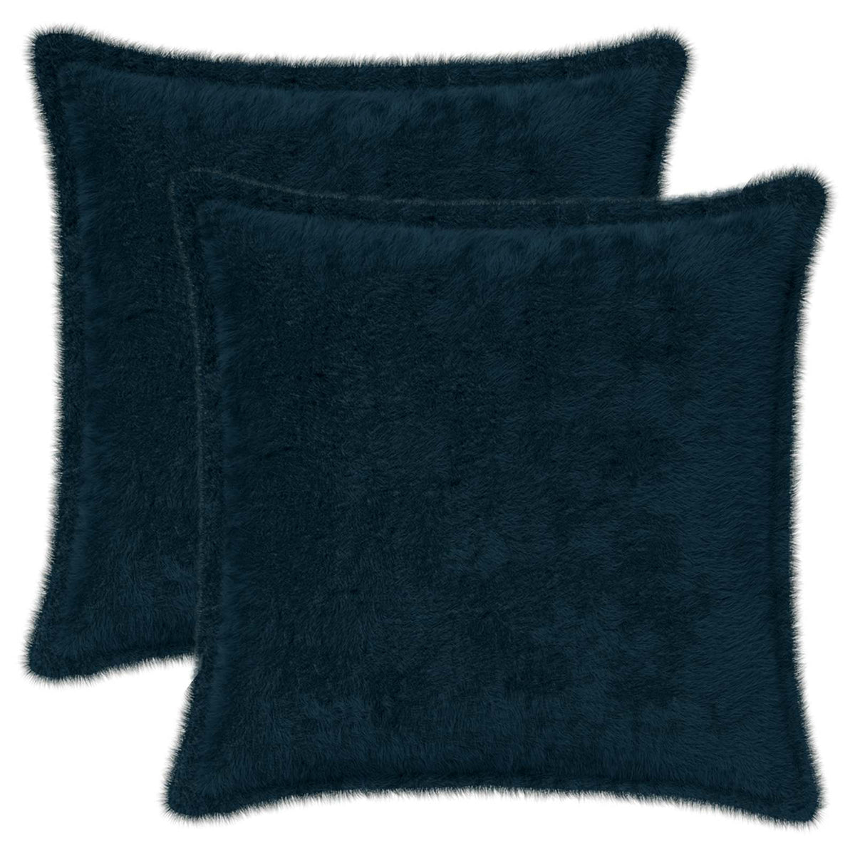 vidaXL Kussensloop 6 st HOUTEN Wit 30 x 30 cm Nep Konijnenbont