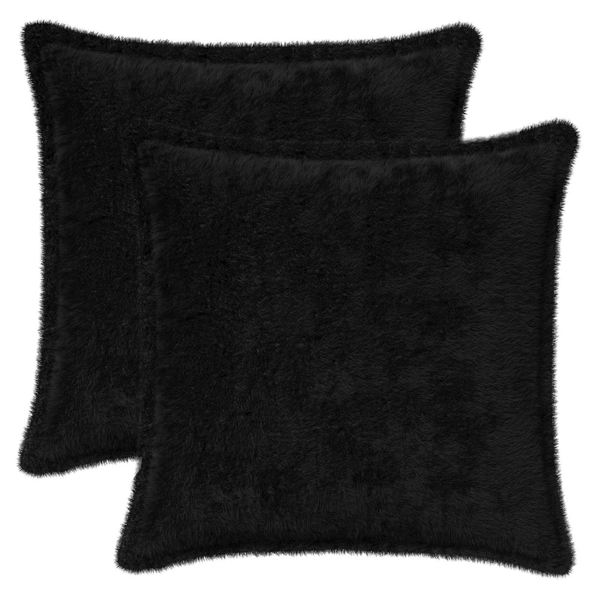 vidaXL Kussensloop 6 st HOUTEN Wit 30 x 30 cm Nep Konijnenbont