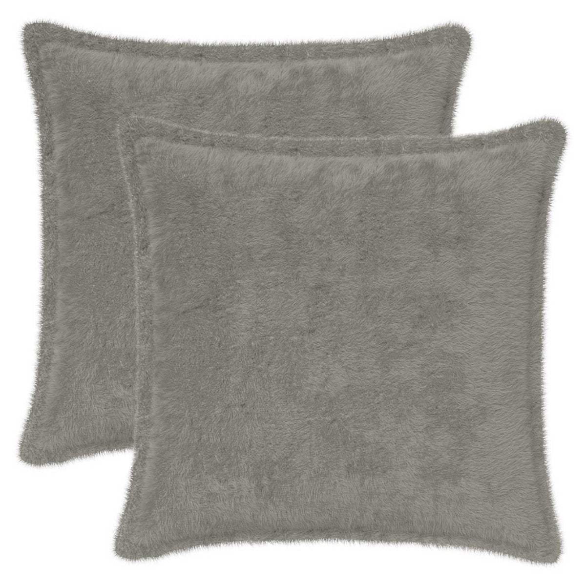 vidaXL Kussensloop 6 st HOUTEN Wit 30 x 30 cm Nep Konijnenbont