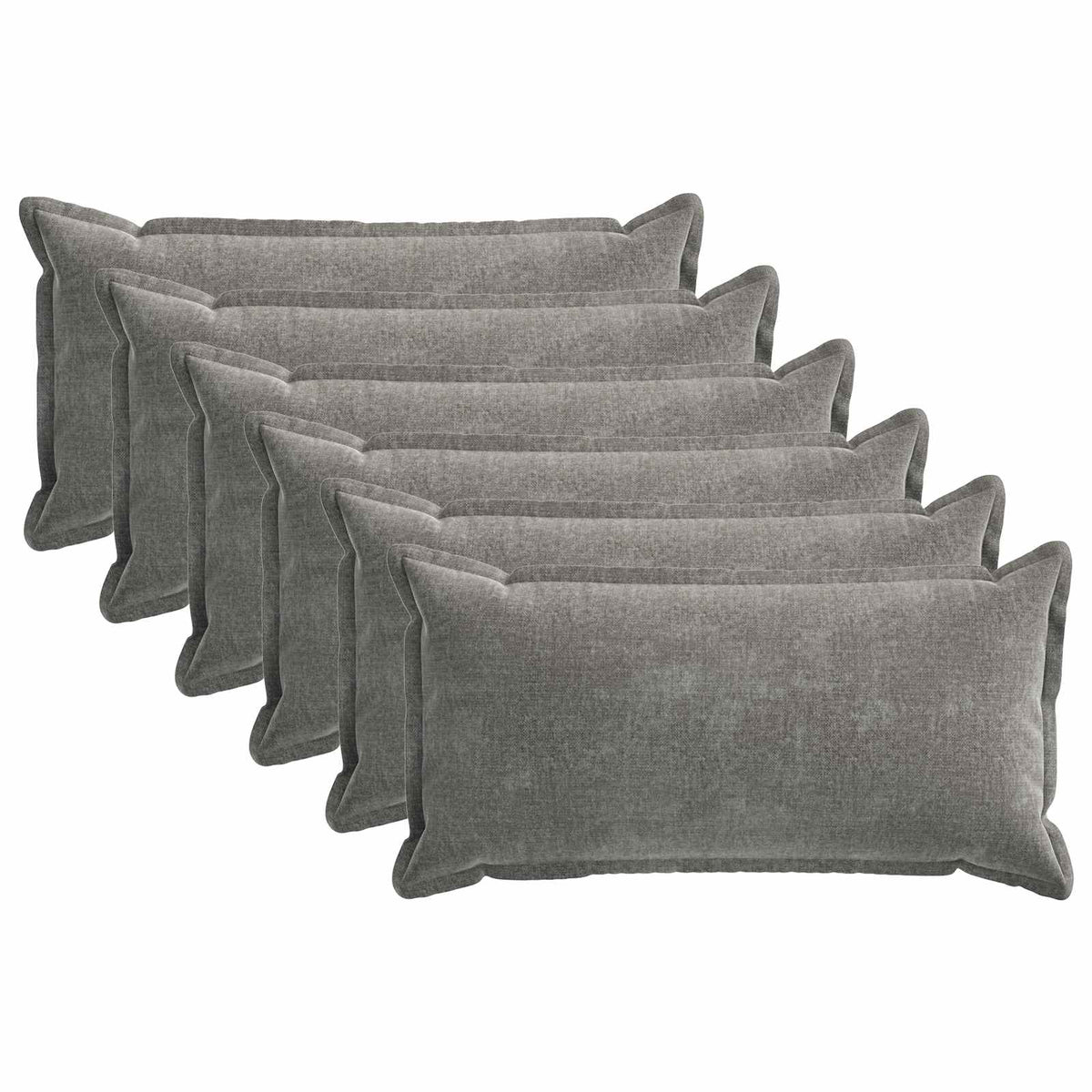 vidaXL Kussensloop 2 st HOUTEN Donkergrijs 30 x 30 cm Chenille Stof