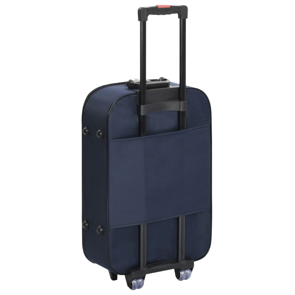 vidaXL Zachte trolleys 3 st oxford stof marineblauw