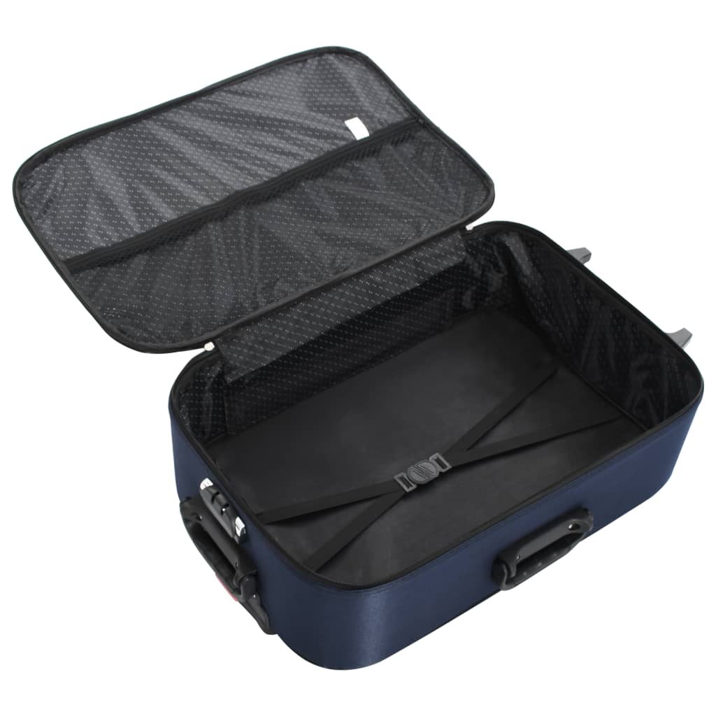 vidaXL Zachte trolleys 3 st oxford stof marineblauw