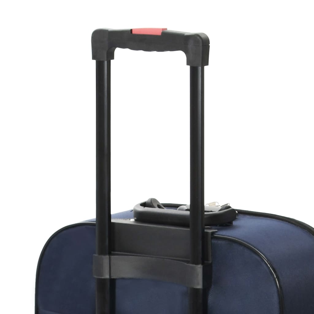 vidaXL Zachte trolleys 3 st oxford stof marineblauw
