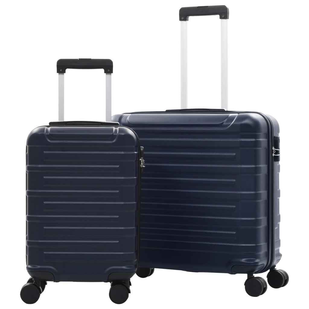 vidaXL 2-delige Harde kofferset ABS marineblauw
