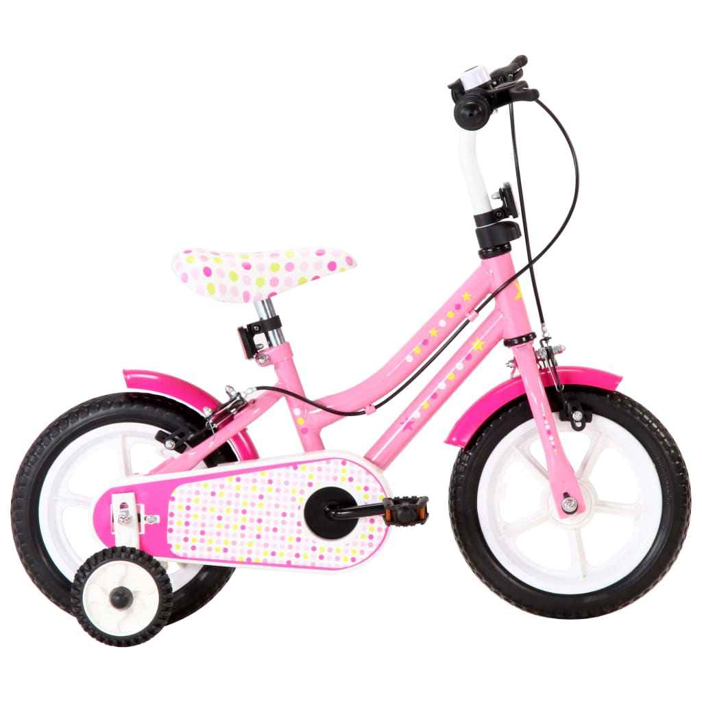 vidaXL Kinderfiets 12 inch zwart en rood