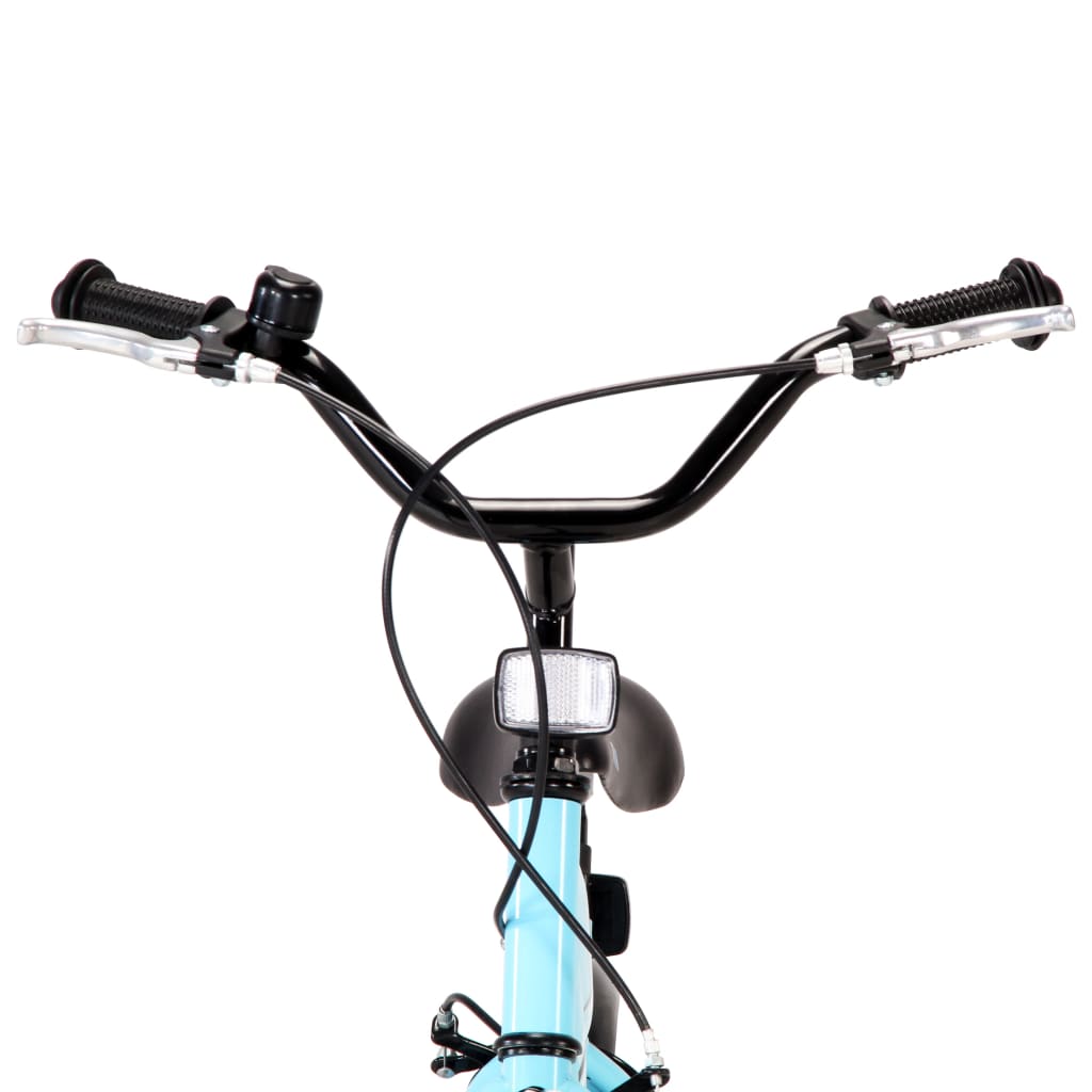 vidaXL Kinderfiets 12 inch zwart en blauw