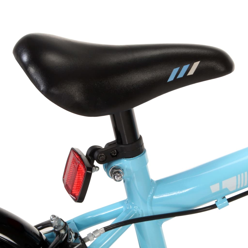 vidaXL Kinderfiets 12 inch zwart en blauw