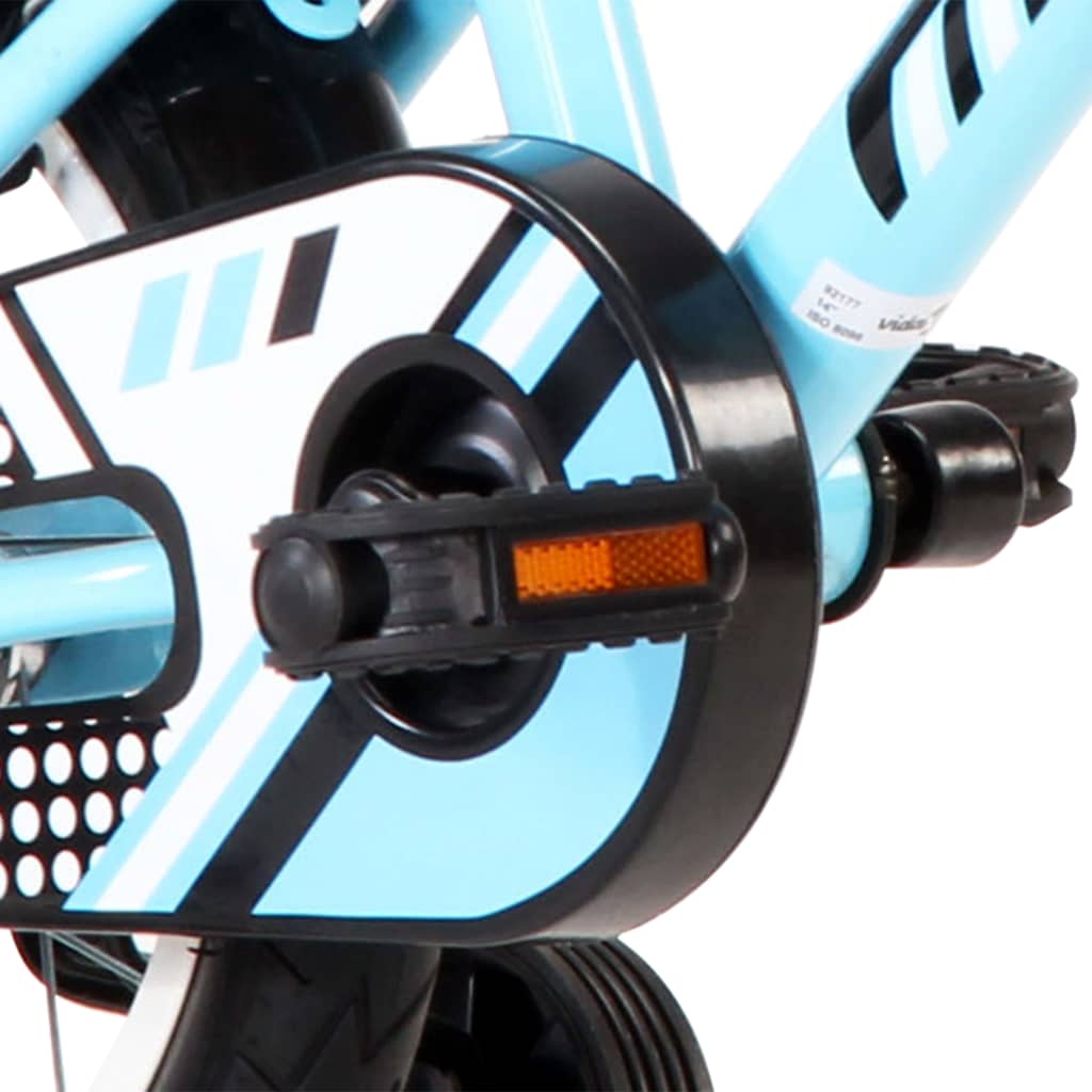 vidaXL Kinderfiets 12 inch zwart en blauw