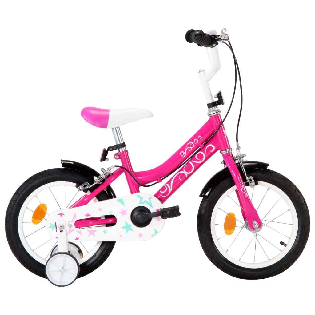vidaXL Kinderfiets 12 inch zwart en blauw