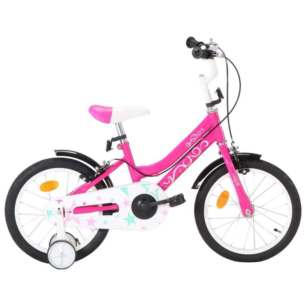 vidaXL Kinderfiets 12 inch zwart en blauw