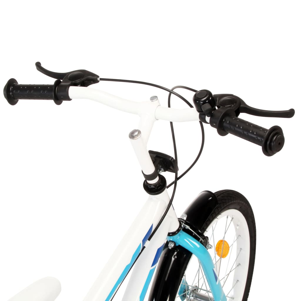 vidaXL Kinderfiets 18 inch blauw en wit