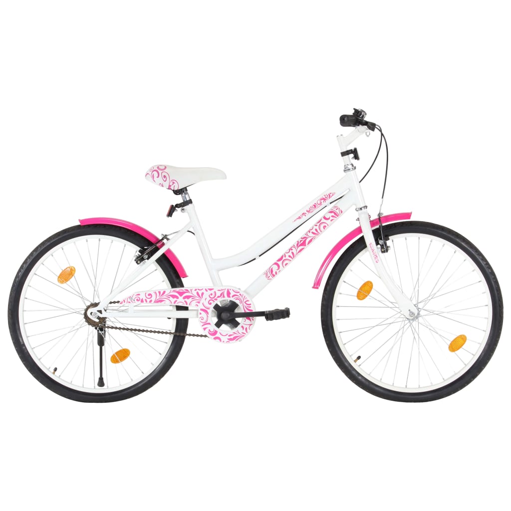 vidaXL Kinderfiets 18 inch blauw en wit