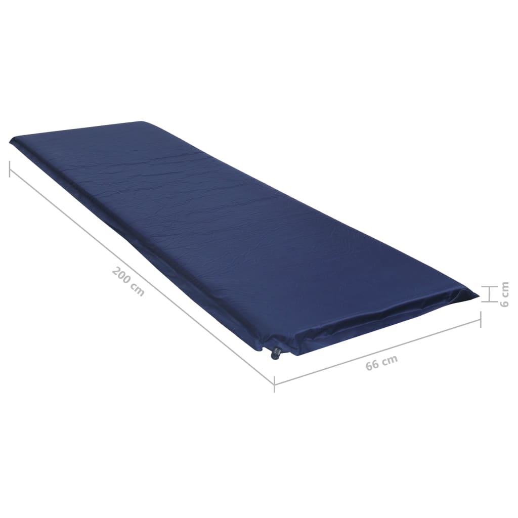 vidaXL Luchtmatras opblaasbaar 66x200 cm blauw