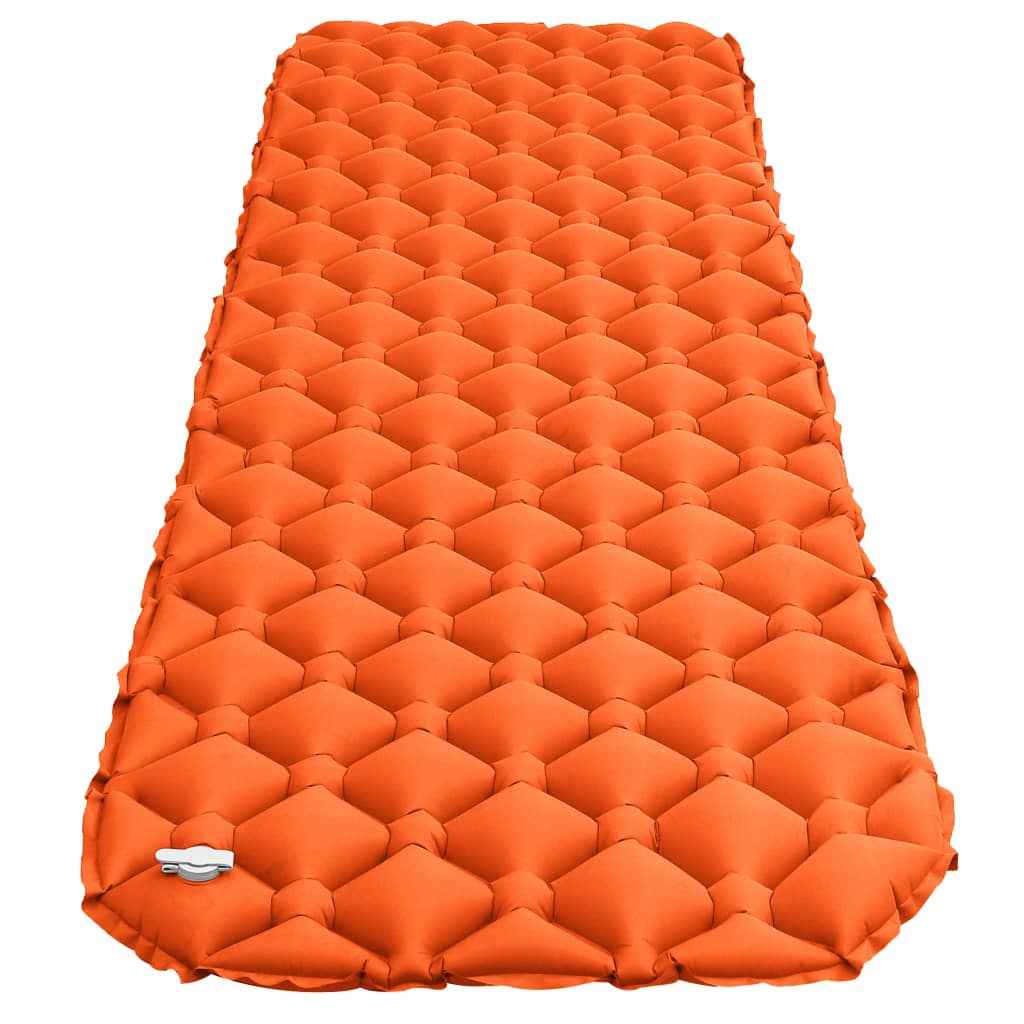 vidaXL Luchtmatras opblaasbaar 58x190 cm oranje
