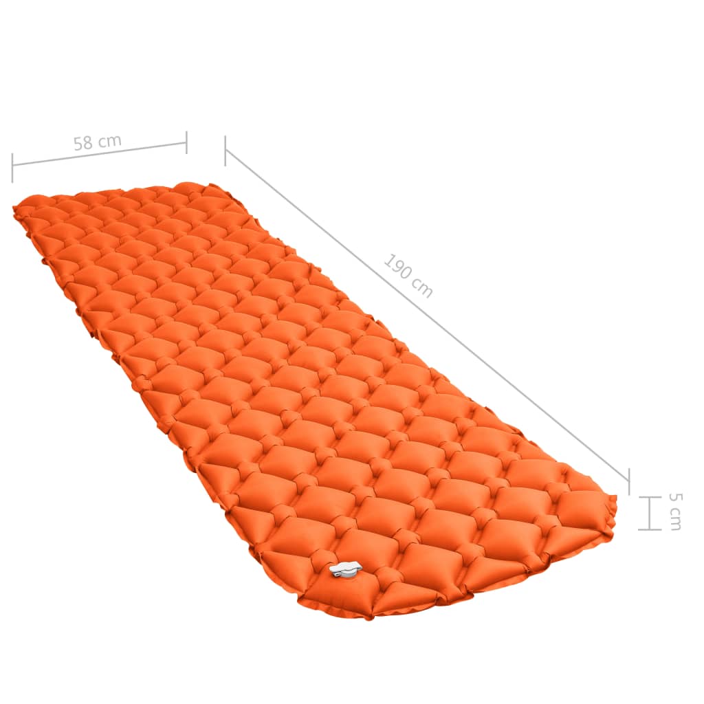 vidaXL Luchtmatras opblaasbaar 58x190 cm oranje