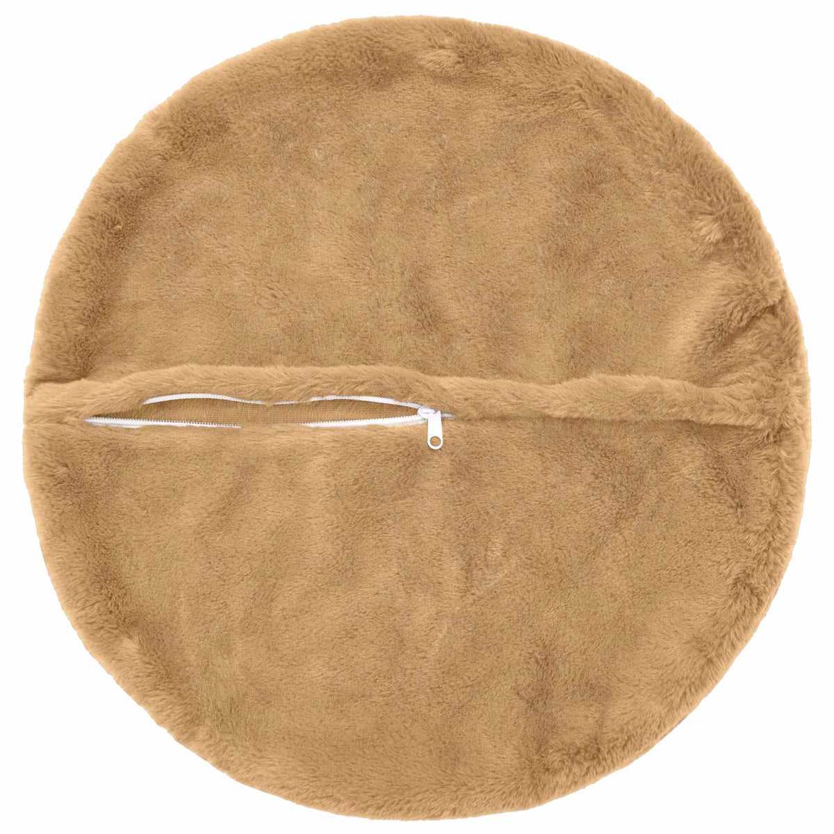 vidaXL Kussensloop 6 st HEERLEN Taupe Ø 60 cm Nep Konijnenbont