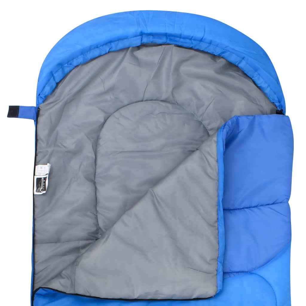 vidaXL Slaapzak 10 ℃ 1000 g blauw