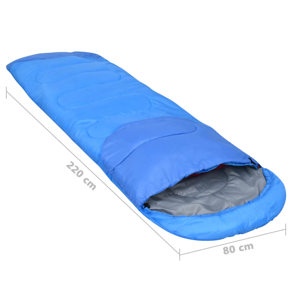 vidaXL Slaapzak 10 ℃ 1000 g blauw