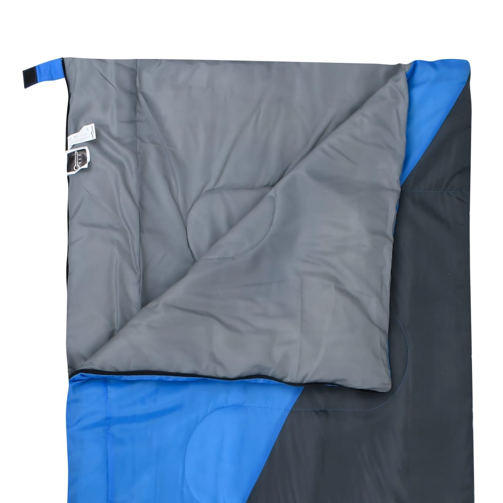 vidaXL Slaapzakken 2 st envelop lichtgewicht 10 ℃ 1100 g blauw
