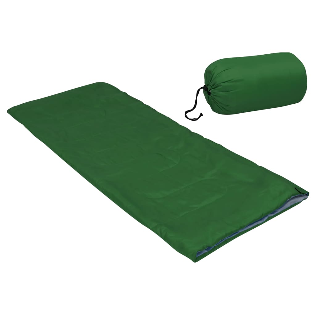 vidaXL Kinderslaapzak envelop lichtgewicht 15 ℃ 670 g groen