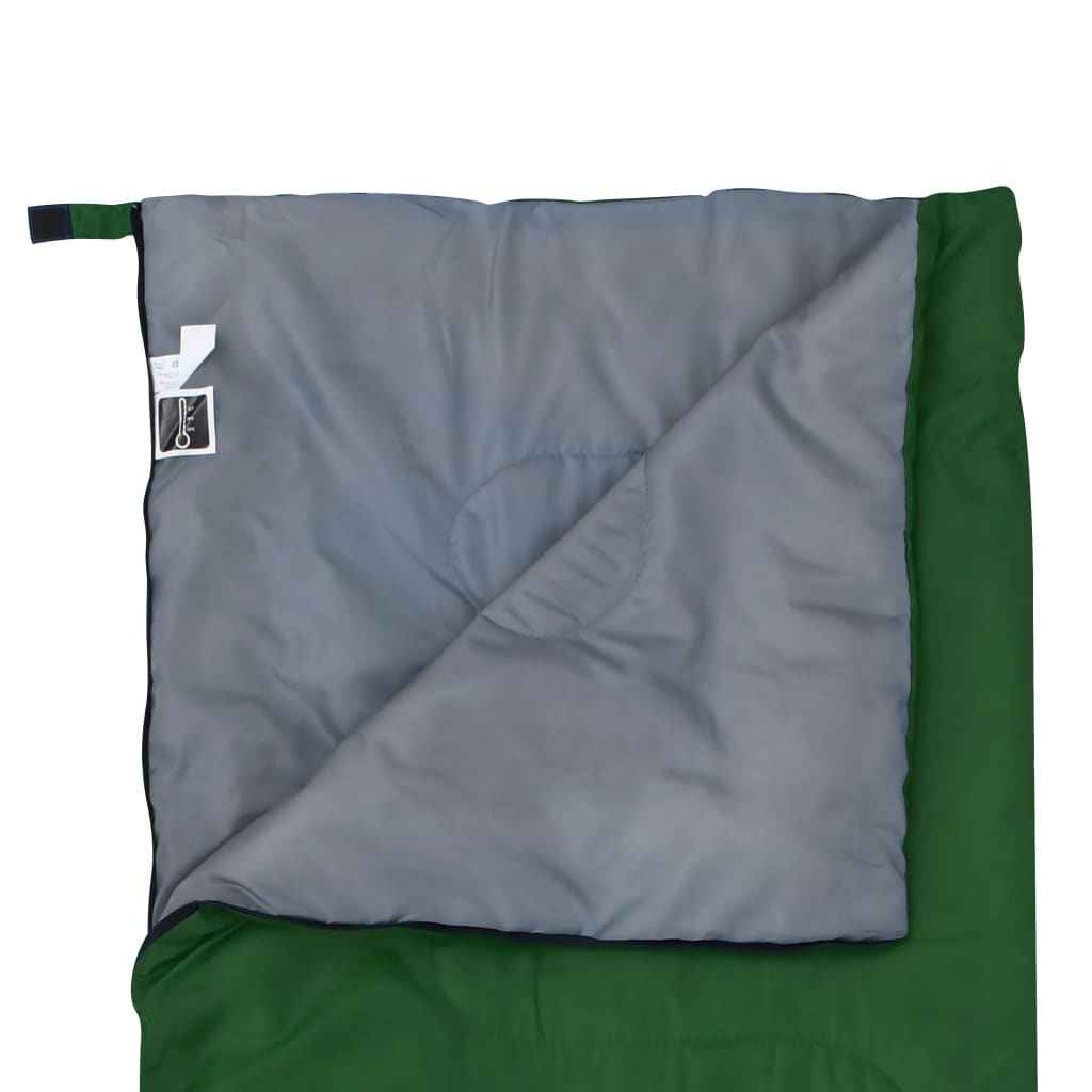vidaXL Kinderslaapzak envelop lichtgewicht 15 ℃ 670 g groen