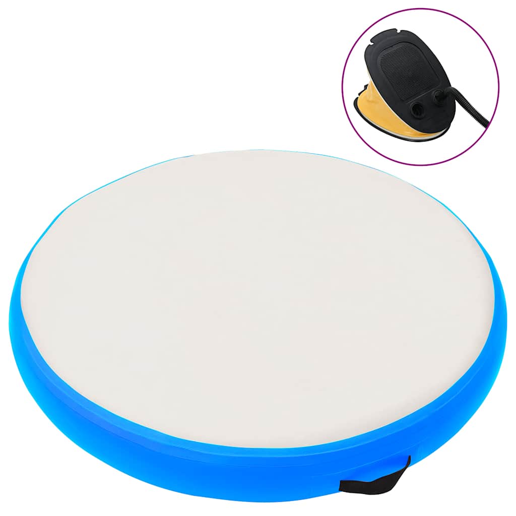 vidaXL Gymnastiekmat met pomp opblaasbaar 100x100x10 cm PVC roze