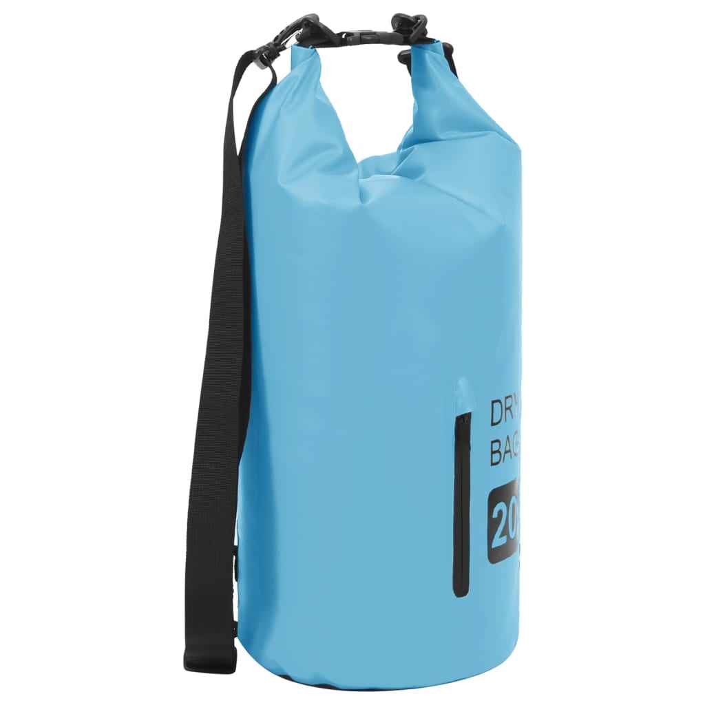 vidaXL Drybag met rits 15 L PVC grijs