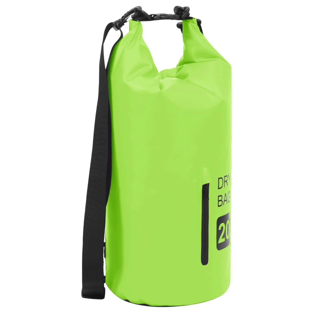 vidaXL Drybag met rits 15 L PVC grijs