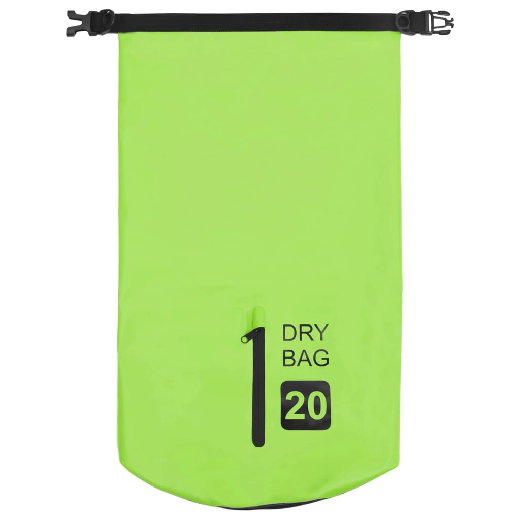 vidaXL Drybag met rits 15 L PVC grijs