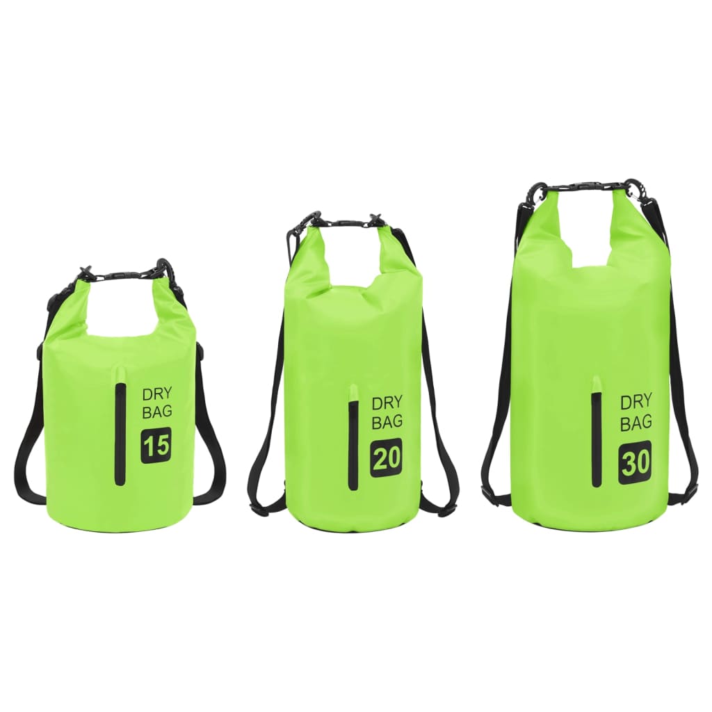 vidaXL Drybag met rits 15 L PVC grijs
