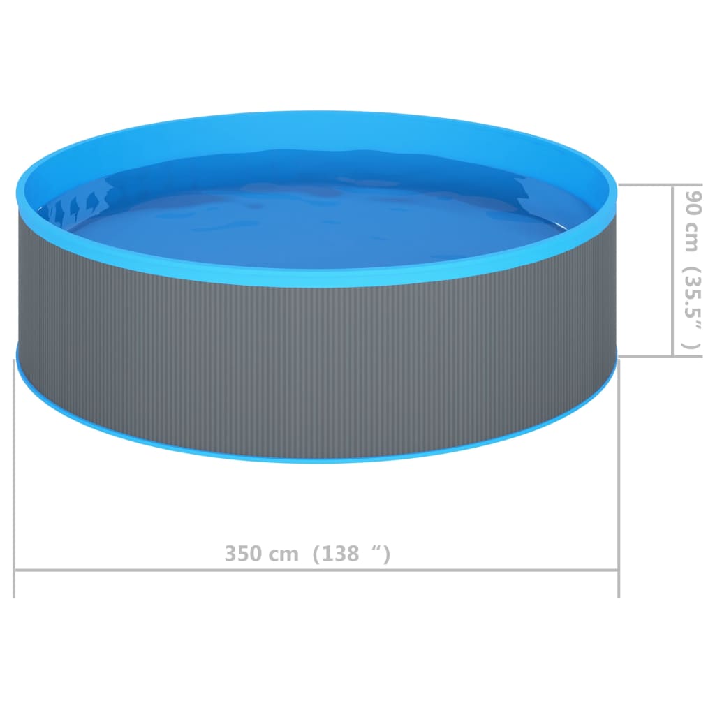 vidaXL Splasher pool 350x90 cm grijs - Aashly