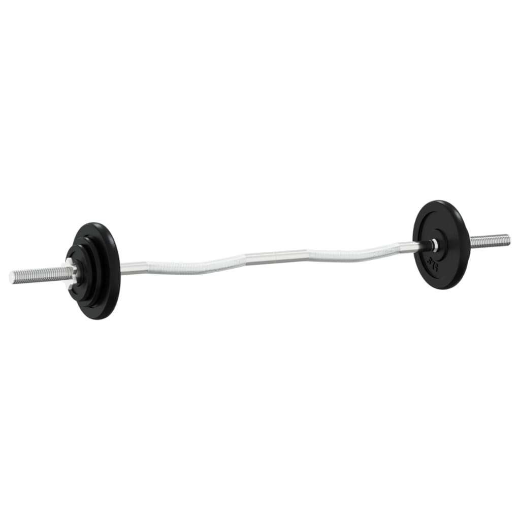 vidaXL Halterset 30 kg gietijzer