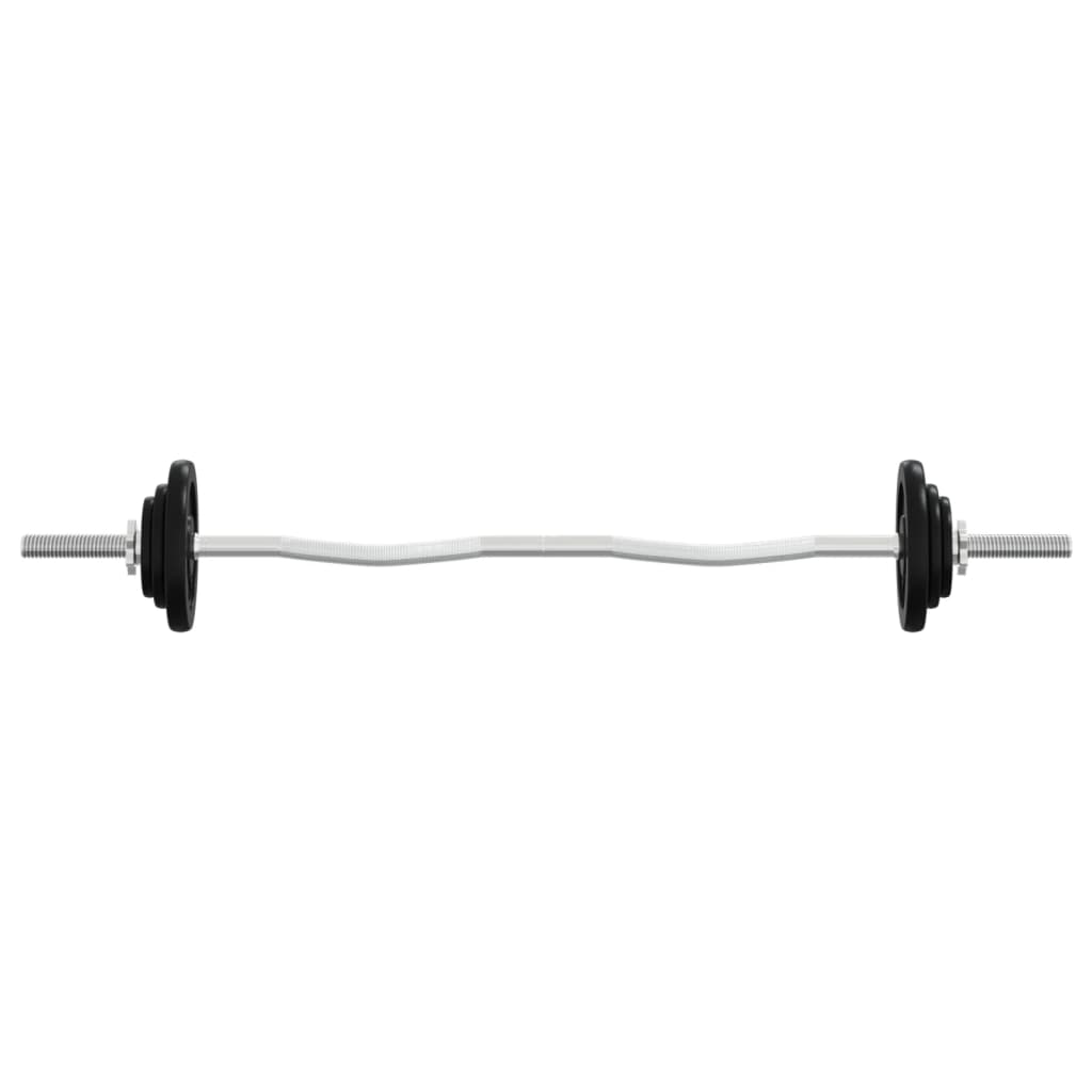 vidaXL Halterset 30 kg gietijzer