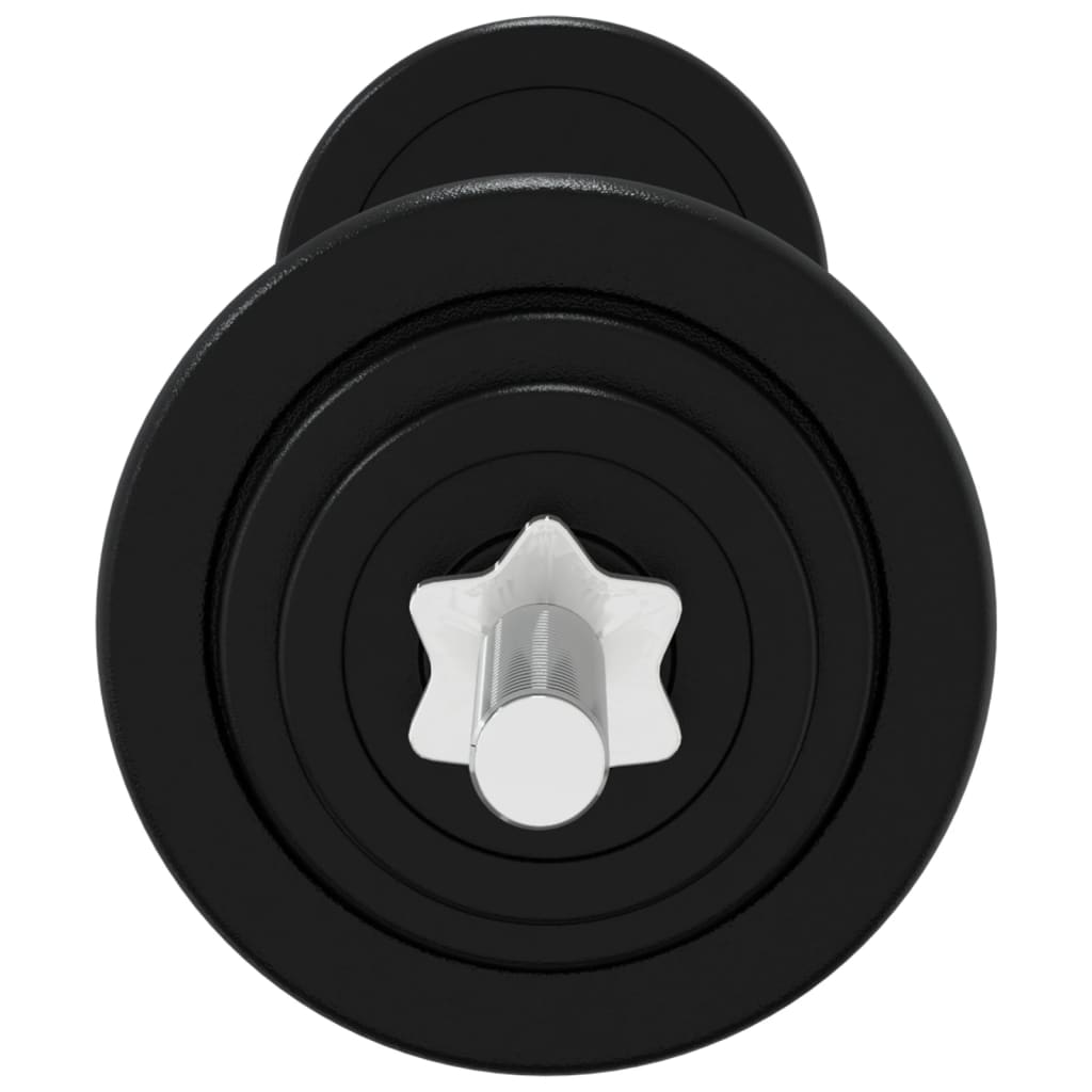 vidaXL Halterset 30 kg gietijzer