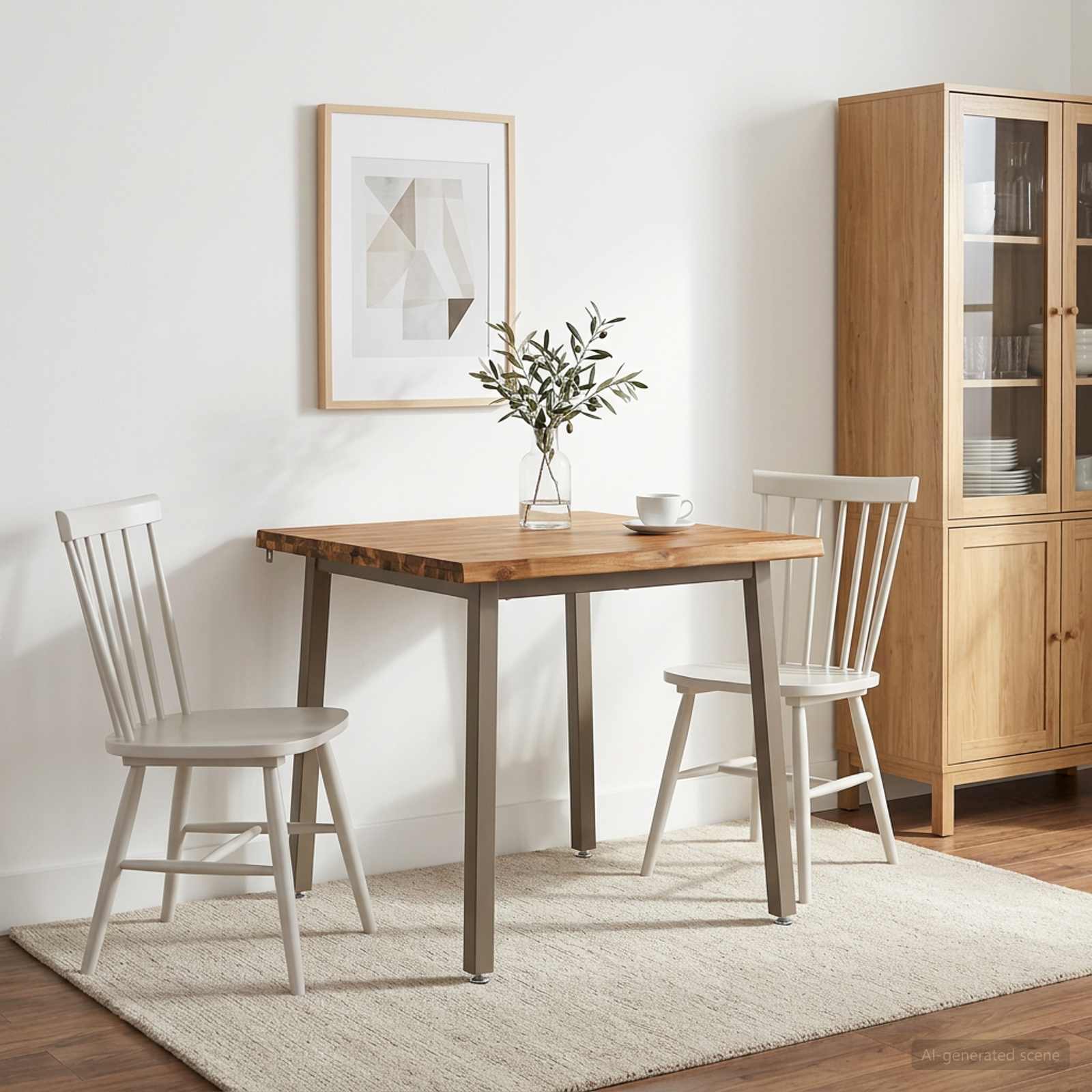 vidaXL 70 x 70 x 75 cm Massief Acaciahout Natuurlijk en Koffie
