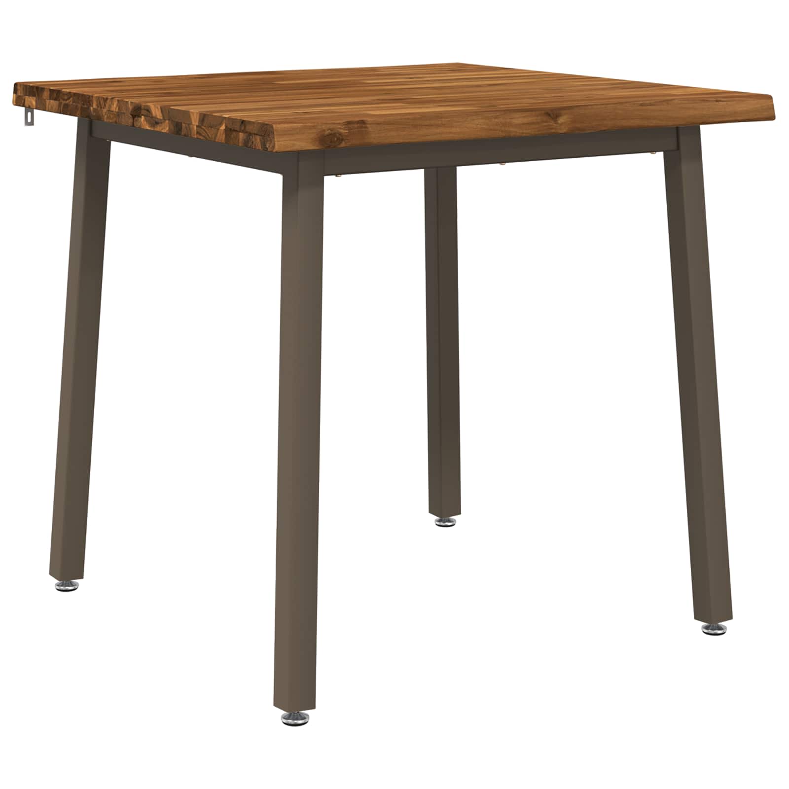 vidaXL 70 x 70 x 75 cm Massief Acaciahout Natuurlijk en Koffie