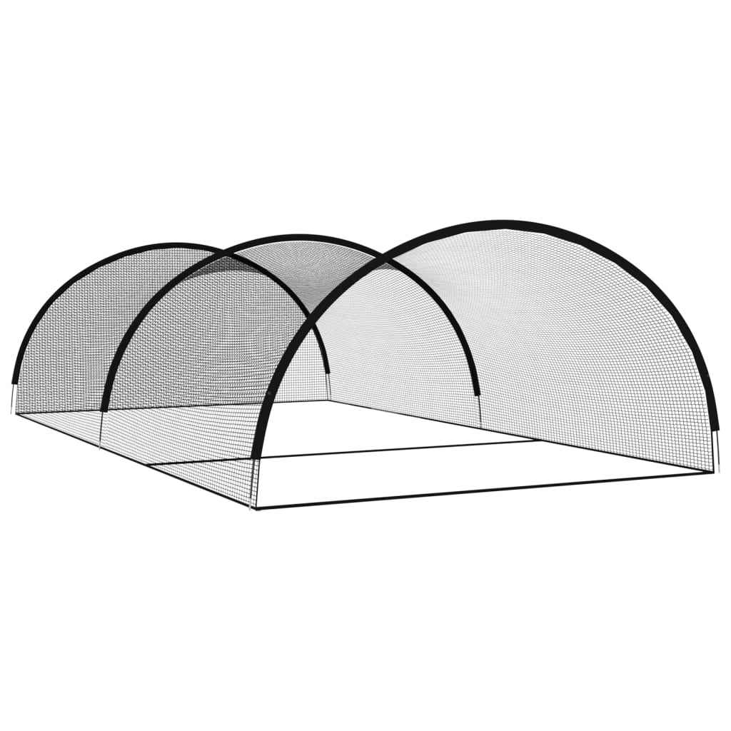 vidaXL Slagkooi honkbal 500x400x250 cm polyester zwart