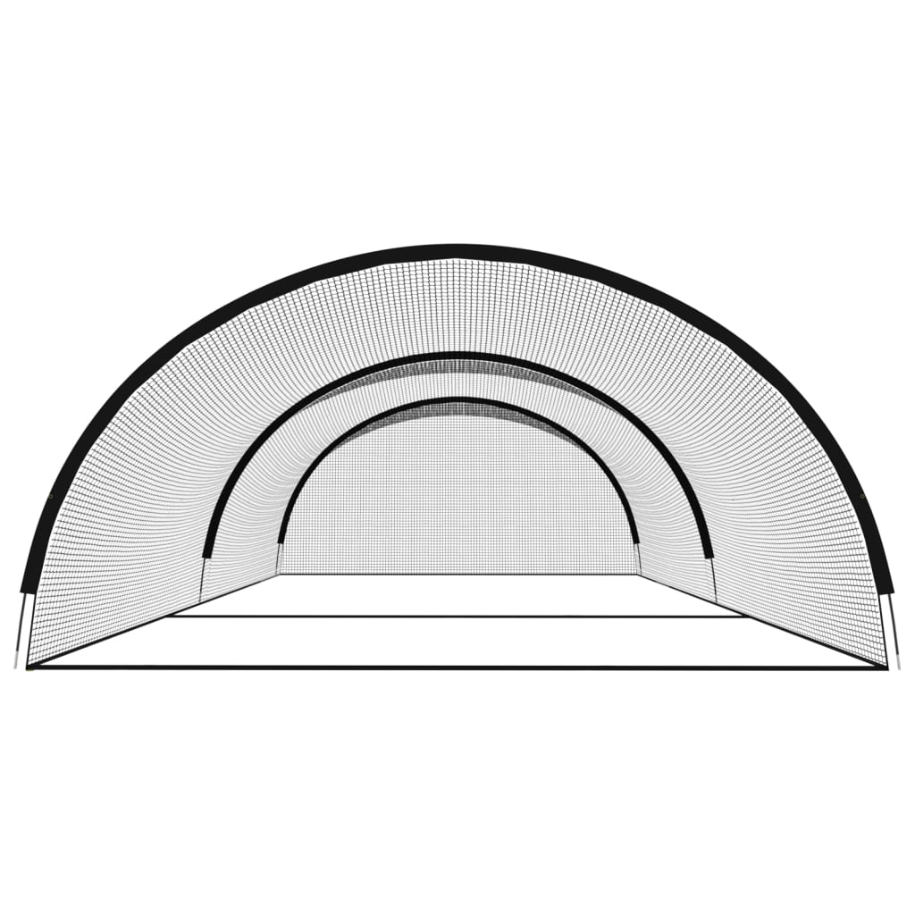 vidaXL Slagkooi honkbal 500x400x250 cm polyester zwart