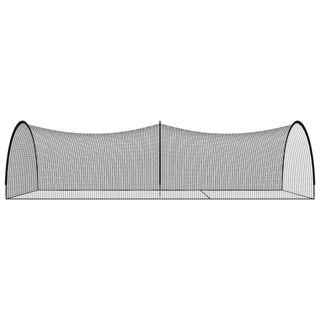 vidaXL Slagkooi honkbal 500x400x250 cm polyester zwart
