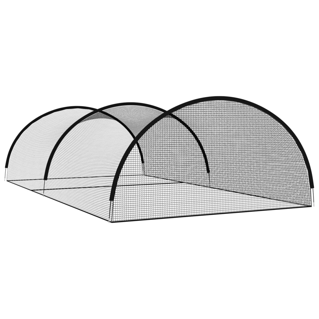 vidaXL Slagkooi honkbal 500x400x250 cm polyester zwart